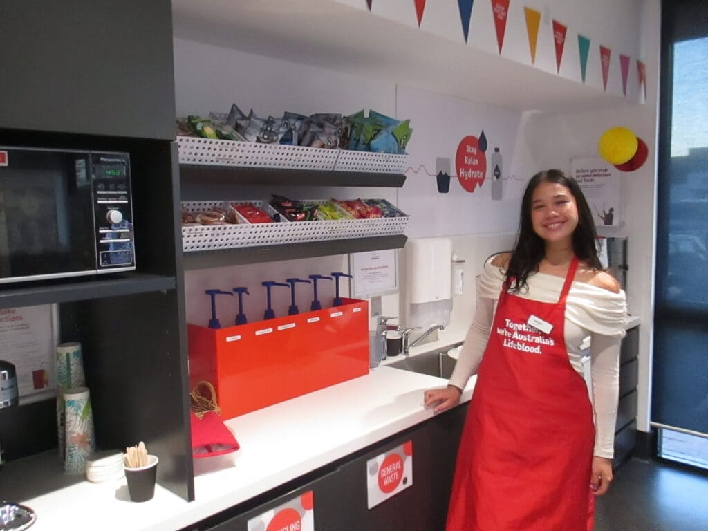 Mimi Duke of Ed Volunteering at Lifeblood